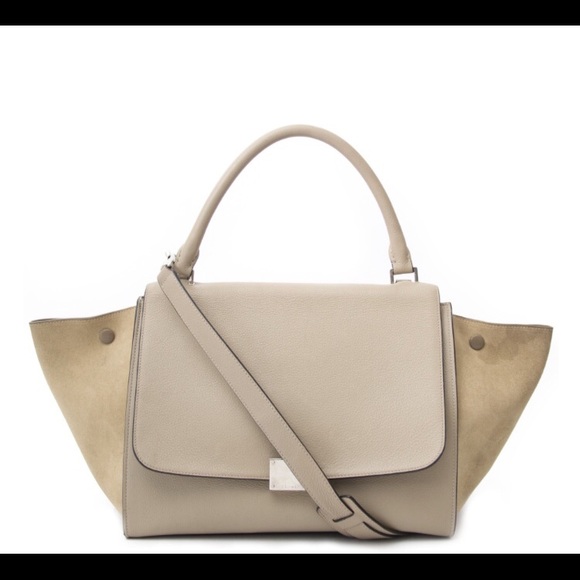 Celine Trapeze two tone beige tote - Picture 1 of 4